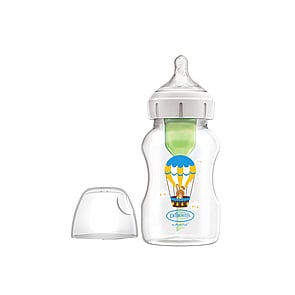 Dr Brown's Options+ Biberon en Plastique Sans BPA à Col Large Anti-Coliques 3m+ Bunny 330ml