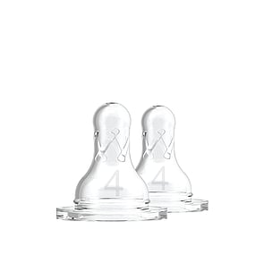 Dr. Brown's Fast Flow Narrow Baby Bottle Silicone Nipple 9m+ x2