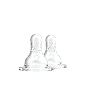 Dr. Brown's Medium Flow Narrow Baby Bottle Silicone Nipple 3m+ x2