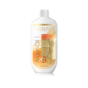 Eveline Cosmetics Argan Oil + Macadamia Loção Corporal Reafirmante e Hidratante 350ml