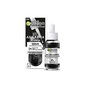 Garnier Pure Active AHA + BHA + Carbón Sérum Antiimperfecciones 30ml