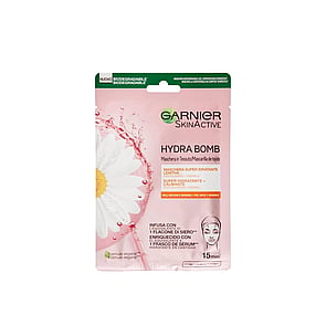Garnier Skin Active Mascarilla En Tejido Bomba De Hidratación Manzanilla 32g (1.13oz)