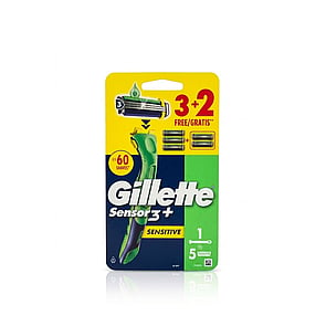 Gillette Sensor3+ Sensitive Razor + 5 Replacement Blades