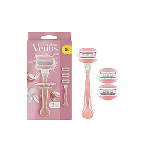 Gillette Venus ComfortGlide Spa Breeze Razor + 3 Replacement Blades
