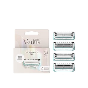Gillette Venus Satin Care For Pubic Hair And Skin Replacement Blades x4