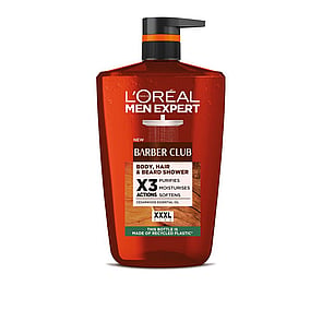 L'Oréal Paris Men Expert Barber Club Gel de Ducha para Cuerpo, Cabello y Barba 1L