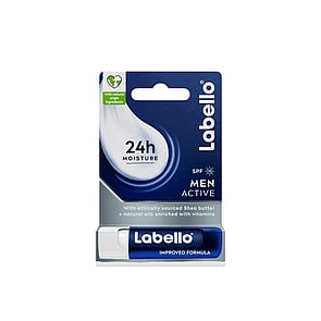 Labello Men Active Bálsamo Labial Hidratación 24h SPF15 4.8g