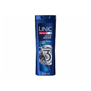 Linic Men Anti-Dandruff 3-In-1 Active Clean Shampoo 360ml (12.17floz)