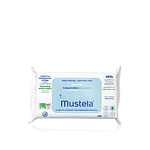 Mustela Cleansing Water Wipes Perfume Free x60