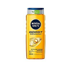Nivea Homens Boost 24h Fresh Effect 3-In-1 Sabonete Líquido 500ml
