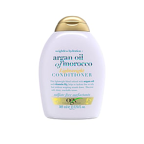 OGX ترطيب خفيف الوزن + Argan Oil of Morocco بلسم خفيف 385ml