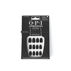 OPI xPress/On Iconic Shades Instant Gel-Like Press-On Nails Short Lady in Black x30