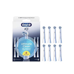 Oral-B iO Ultimate Clean Replacement Head Electric Toothbrush White x8