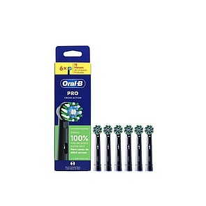 Oral-B Pro Cross Action Replacement Head Electric Toothbrush Black x6