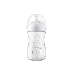 Philips Avent Natural Response زجاجة رضاعة بلاستيكية للأطفال بفتحة تهوية AirFree ‏+1 شهر Bear ‏260 مل