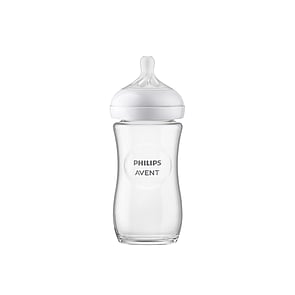 Philips Avent Natural Response Biberón de Cristal Puro para Bebé 3-6m 240ml