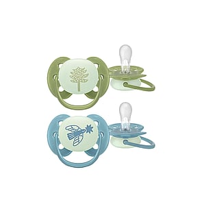 Philips Avent Ultra Soft Nighttime Pacifier 18m+ Boy x2