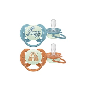 Philips Avent Ultra Soft Nighttime Pacifier18m+ Girl x2