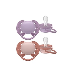 Philips Avent Ultra Soft Pacifier 18m+ Purple/Pink x2