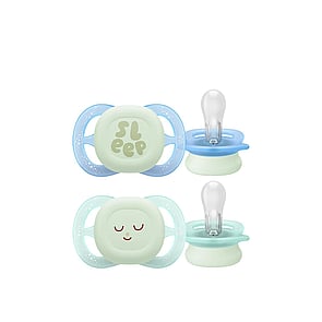 Philips Avent Chupete Nocturno Ultra Start 0-2m Verde/Azul x2