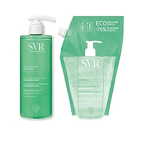 SVR Spirial Deo-Douche 24h Deodorizing Cleansing Gel 400ml + Refill 400ml