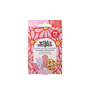Wild Stripes ضمادات كلاسيكية للبشرة الحساسة بألوان الباستيل المرحة x20