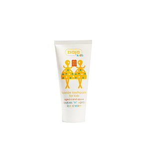 Ziaja Kids Dentifricio al Fluoro per Bambini Biscotti e Gelato alla Vaniglia 50ml