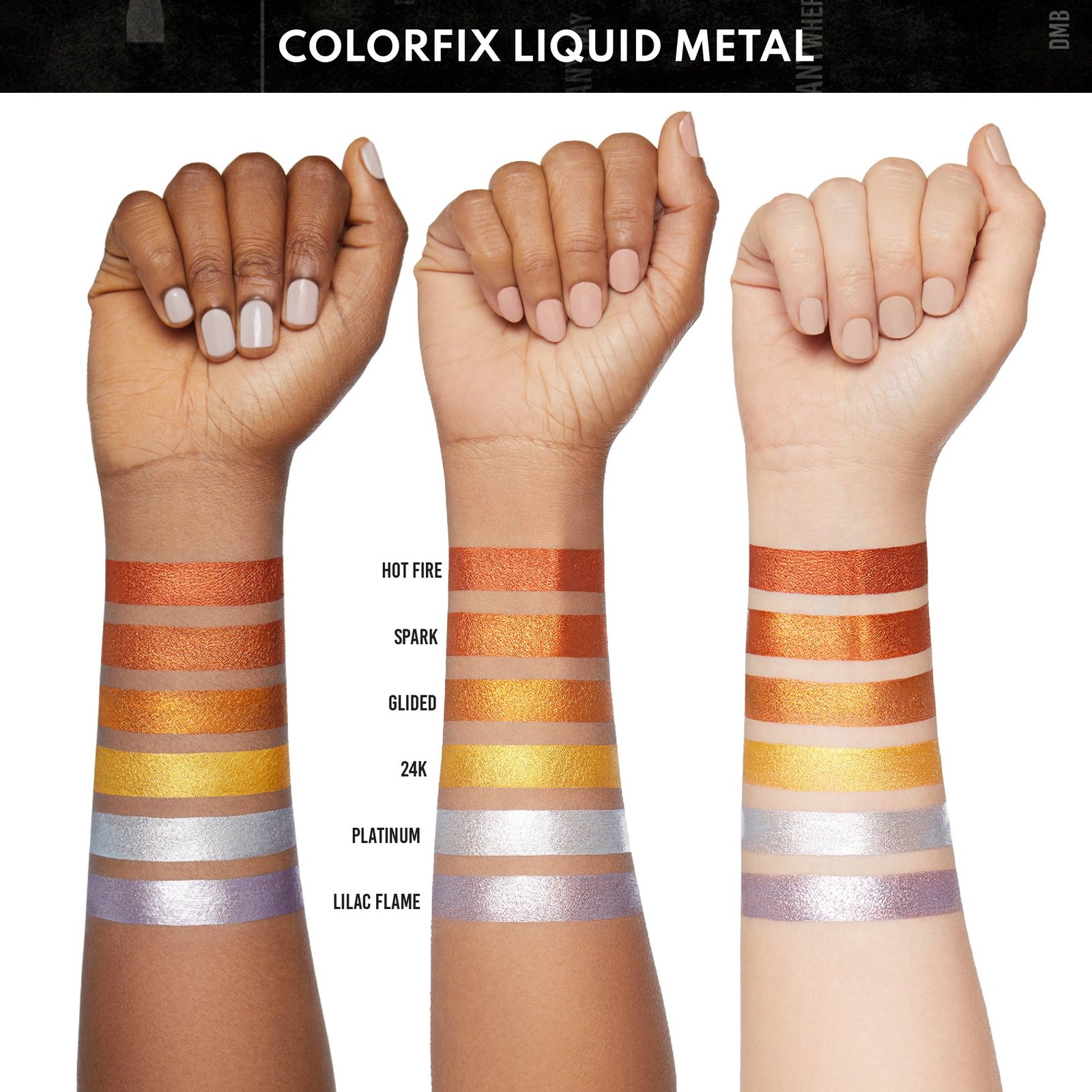 Danessa Myricks Beauty Colorfix Liquid Metals Waterproof Metallic Liquid Pigment 24K 10ml (0.34floz)