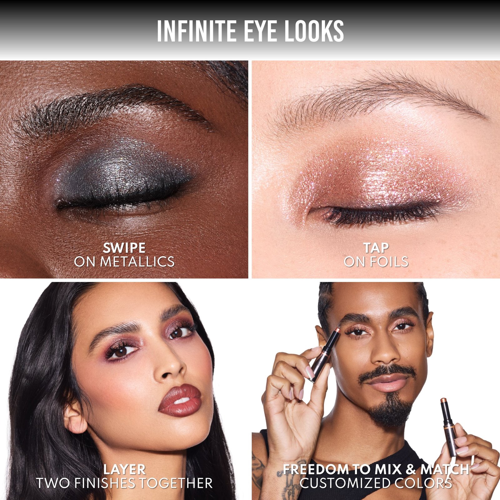 Danessa Myricks Beauty Colorfix Stix Multi-Use Pigment Stick Duo 1 Interstellar/Mystic Taupe (0.106oz x2)