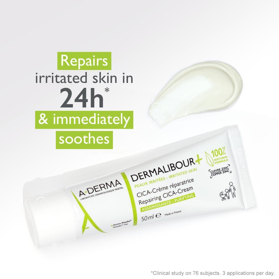 A-Derma Dermalibour+ Purifying Repairing CICA-Cream 100ml
