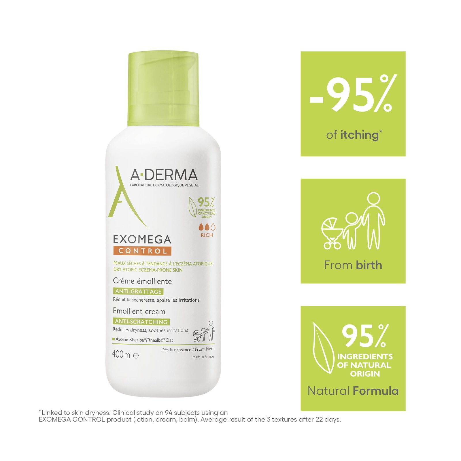 A-Derma Exomega Control Crema Emoliente 400ml