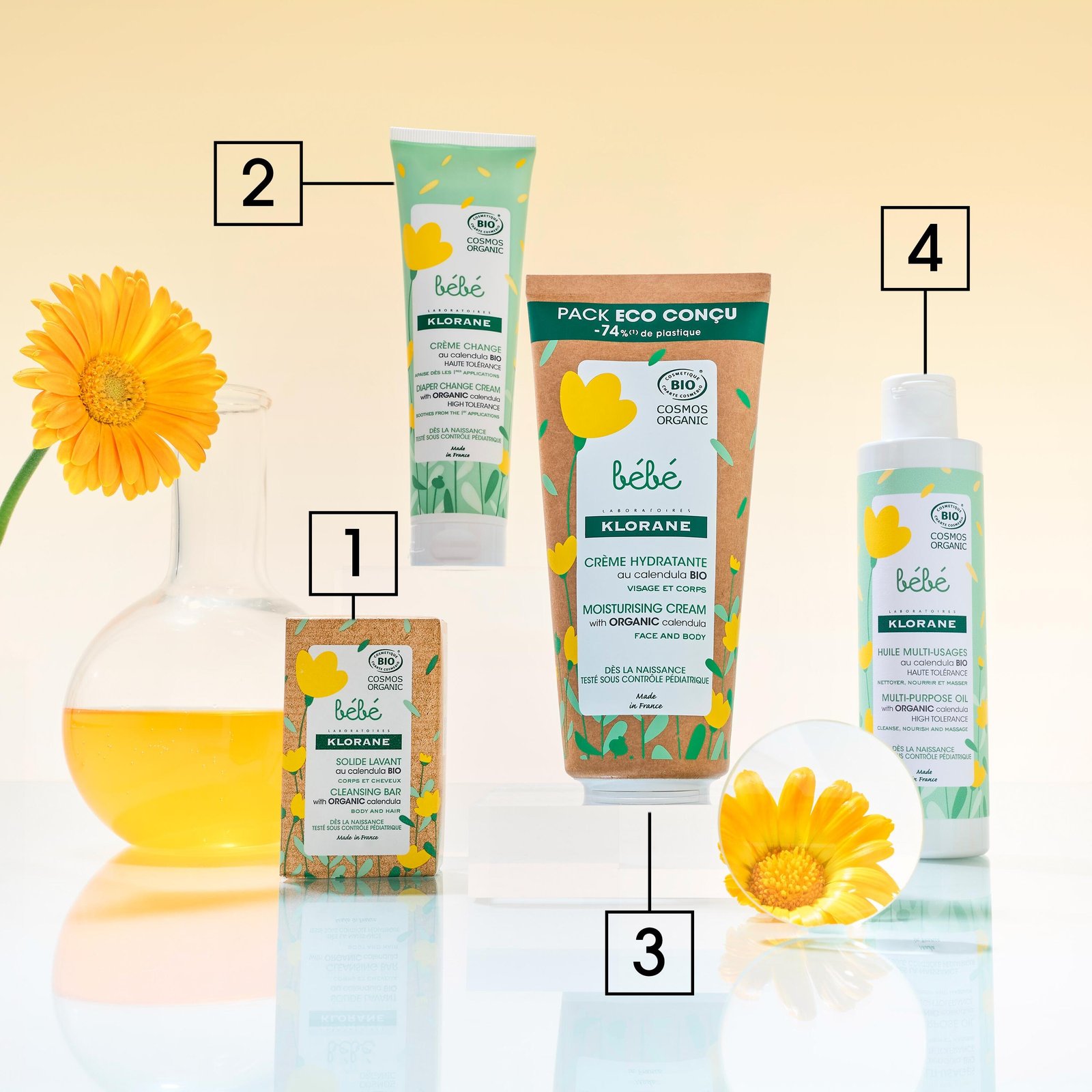 Klorane Huile Multi-Usages Bébé au Calendula Bio 200ml