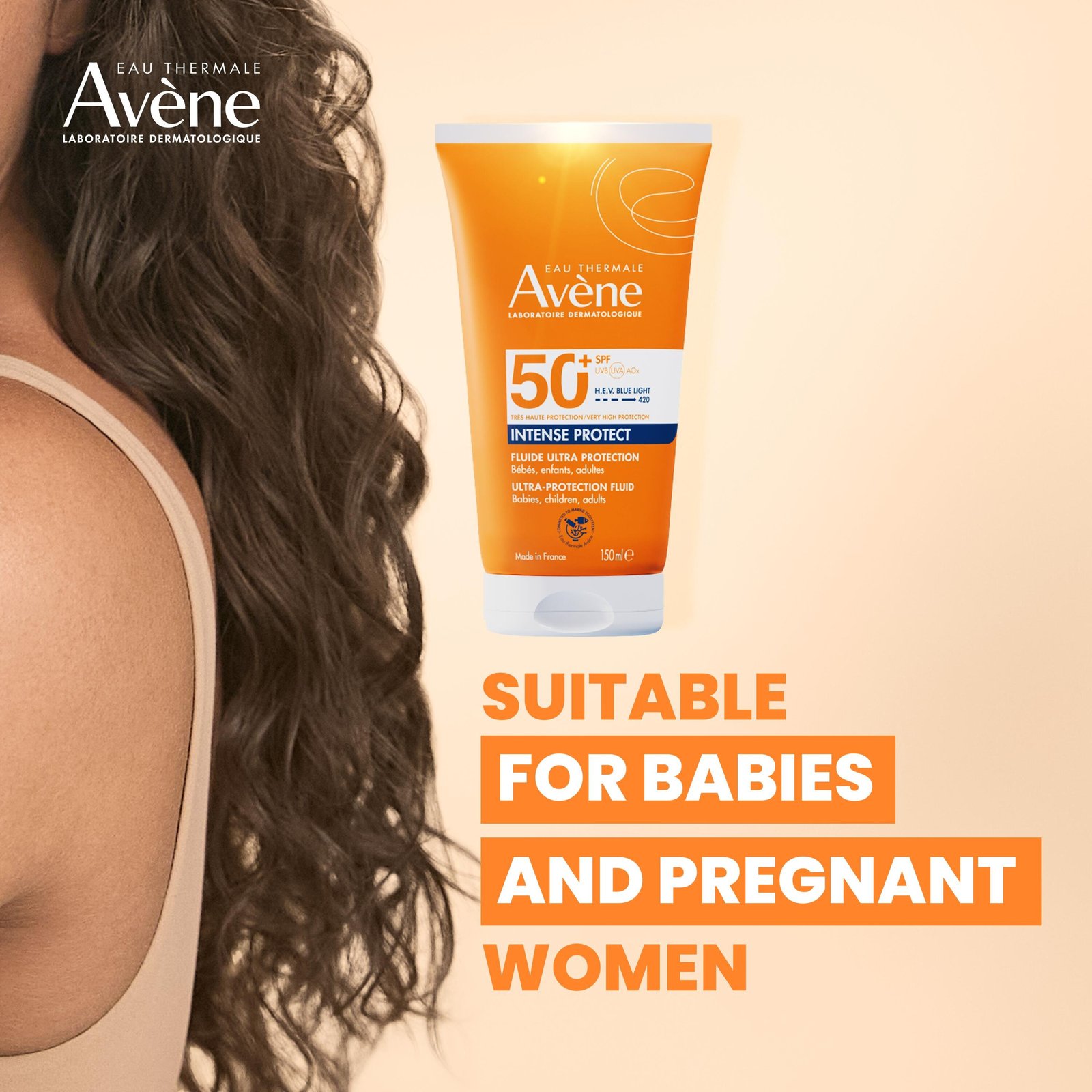 Avène Sun Intense Protect Fluid Fragrance-Free SPF50+ Sunscreen 150ml