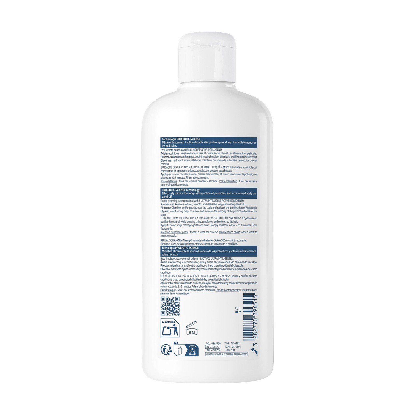 Ducray Kelual Squanorm Dry Dandruff Moisturizing Treatment Shampoo 400ml
