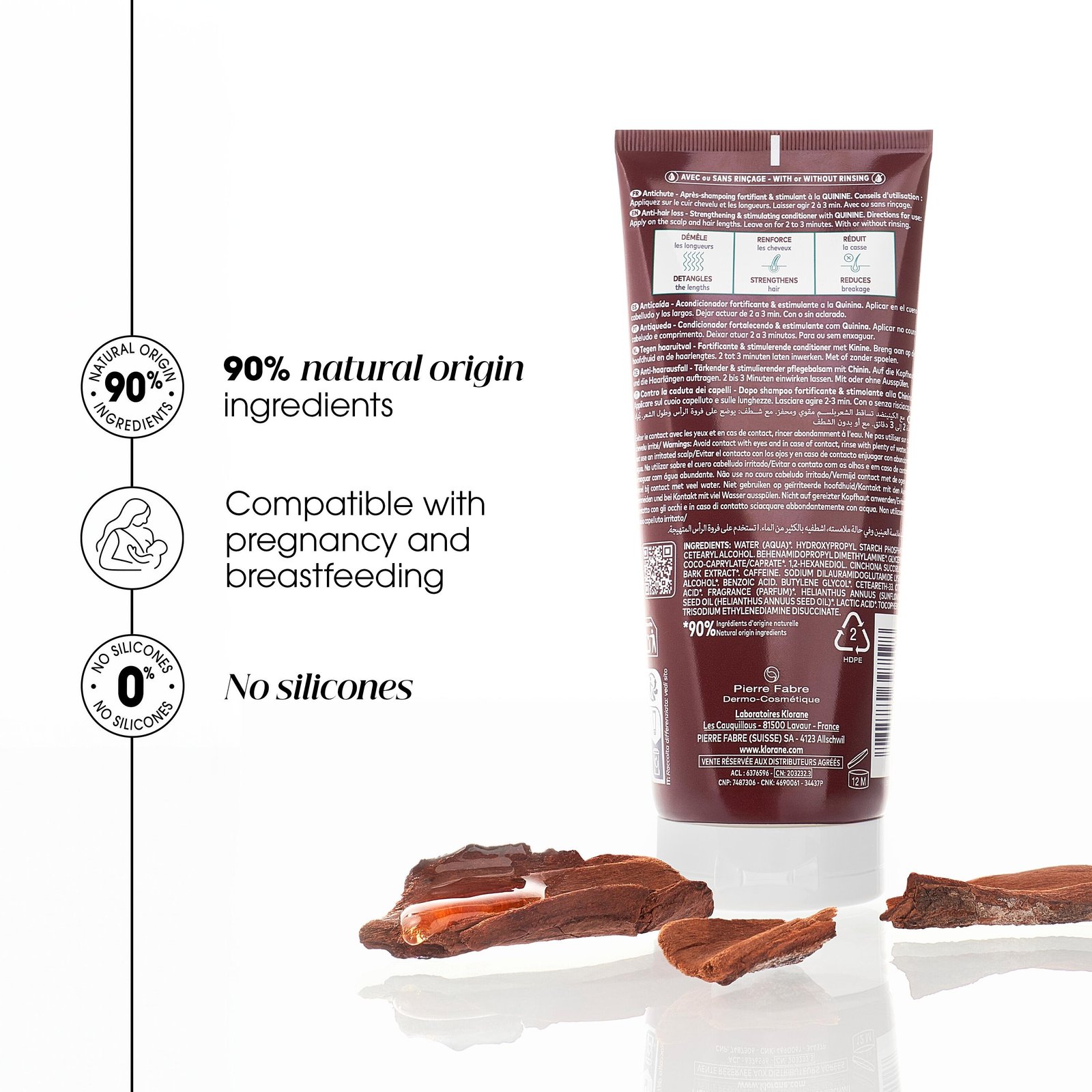 Klorane Strengthening Conditioner for Hair Loss & Thinning 200ml