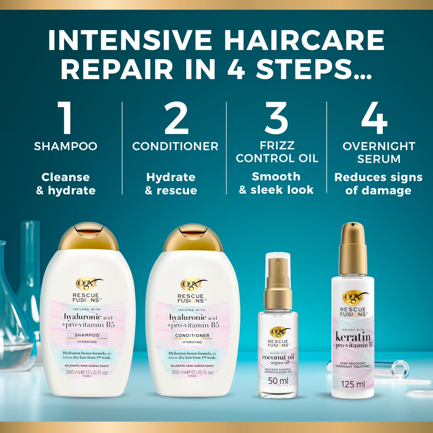 OGX Rescue Fusions Tratamento de Noite de Recuperação Profunda
