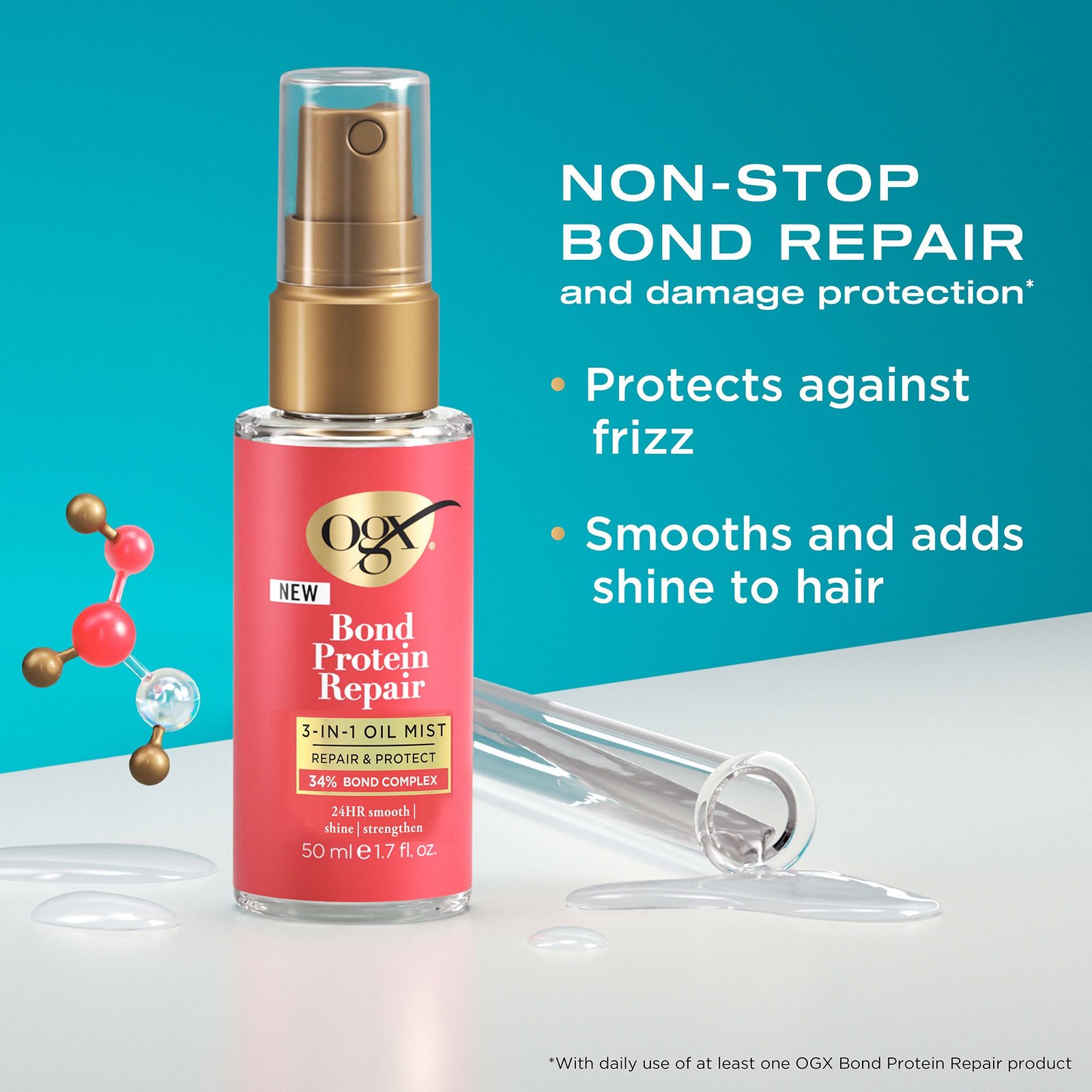OGX Bond Protein Repair زيت رذاذ 3 في 1 50ml