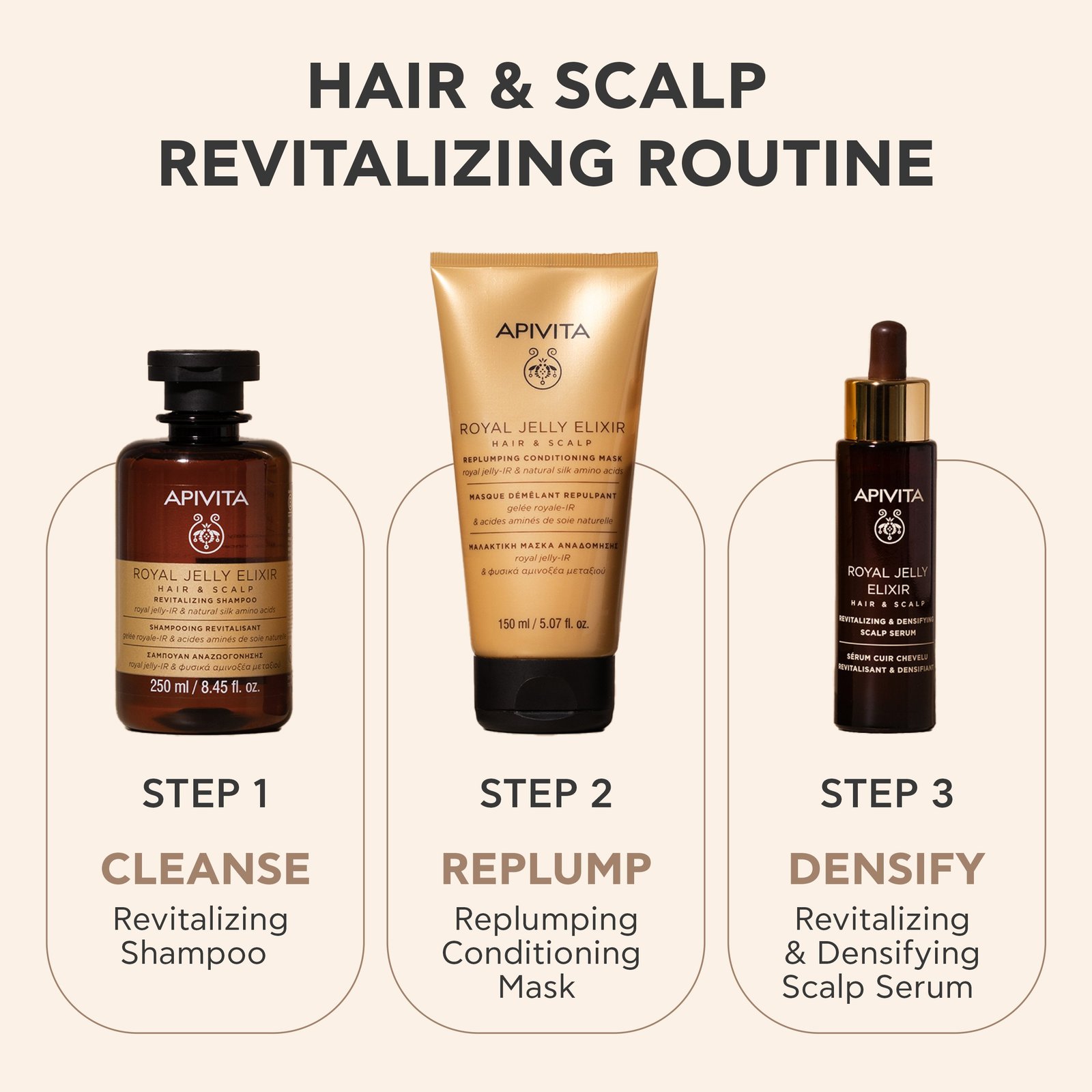 APIVITA Royal Jelly Elixir Revitalizing & Densifying Scalp Serum 50ml