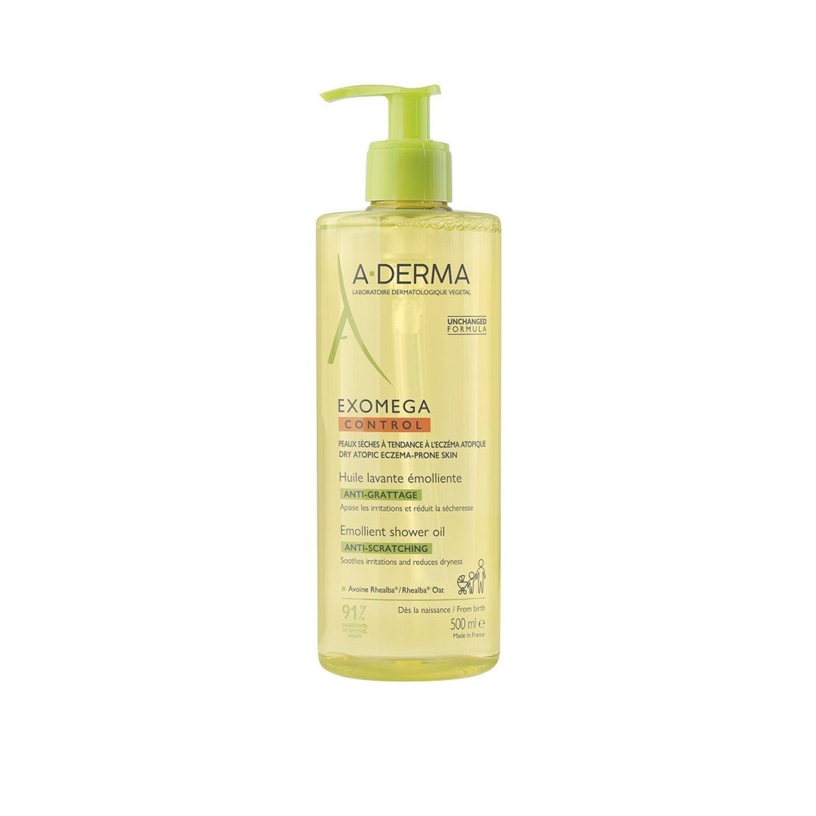 A-Derma Exomega Control Emollient Shower Oil 500ml