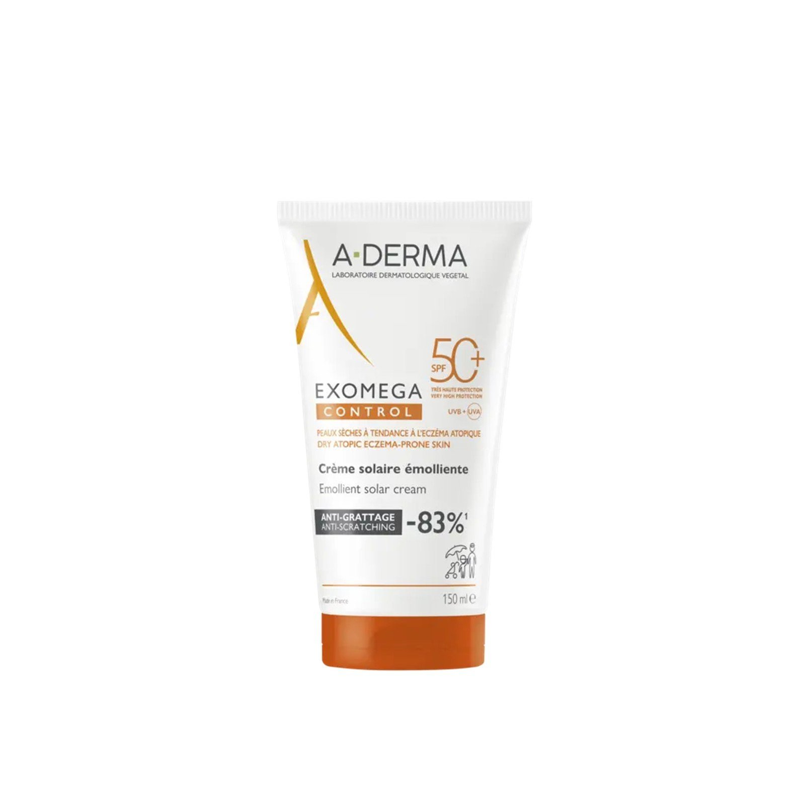 A-Derma Exomega Control Creme Solar Emoliente SPF50+ 150ml