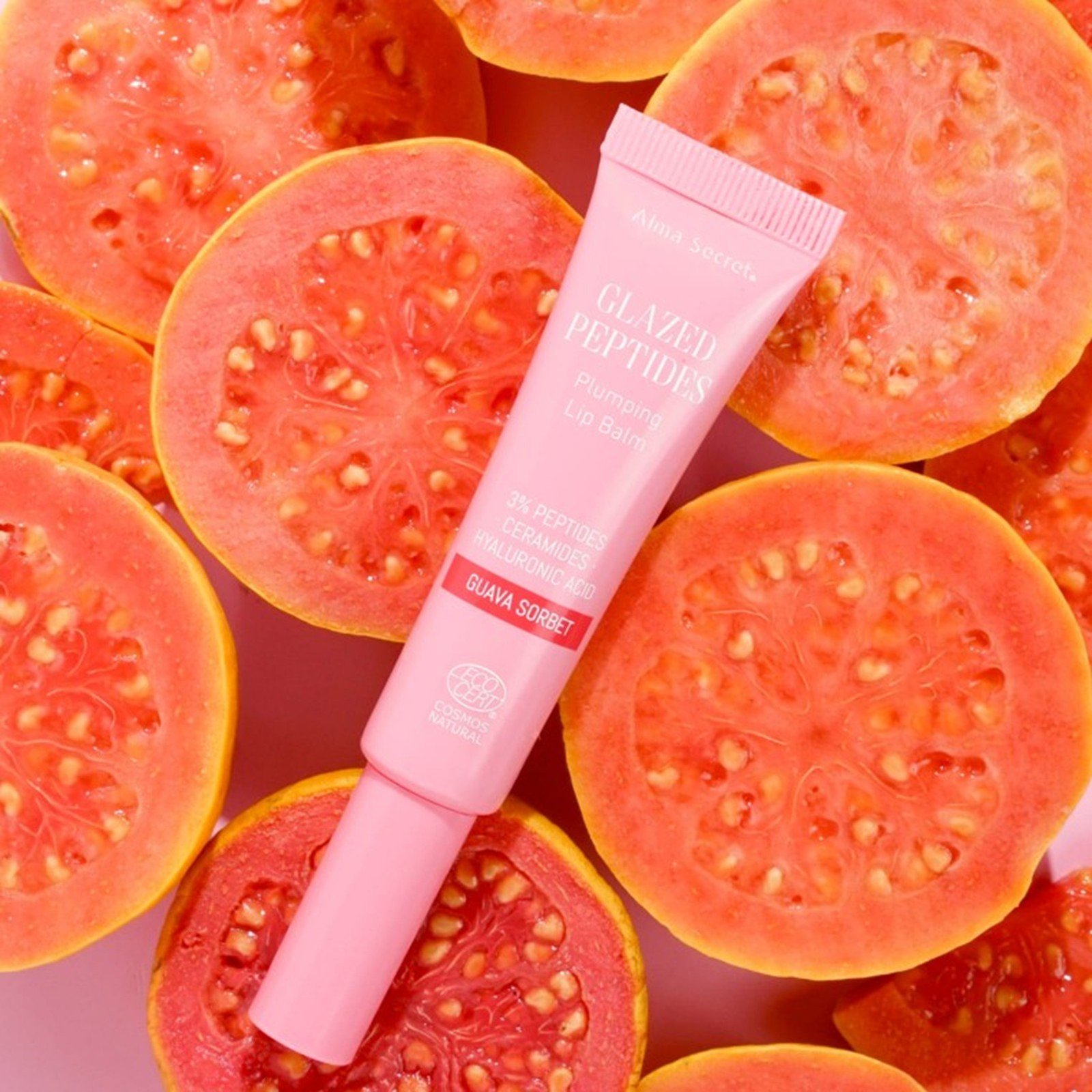 Alma Secret Glazed Peptides بلسم شفاه ممتلئ Guava Sorbet 15ml