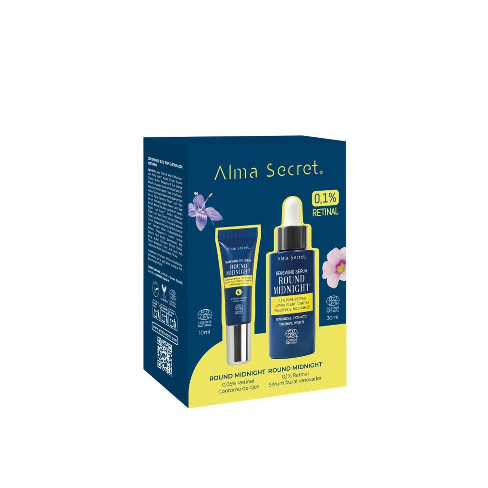 Alma Secret Round Midnight 0.1% Retinal Renewing Serum + Renewing Krema za Oči
