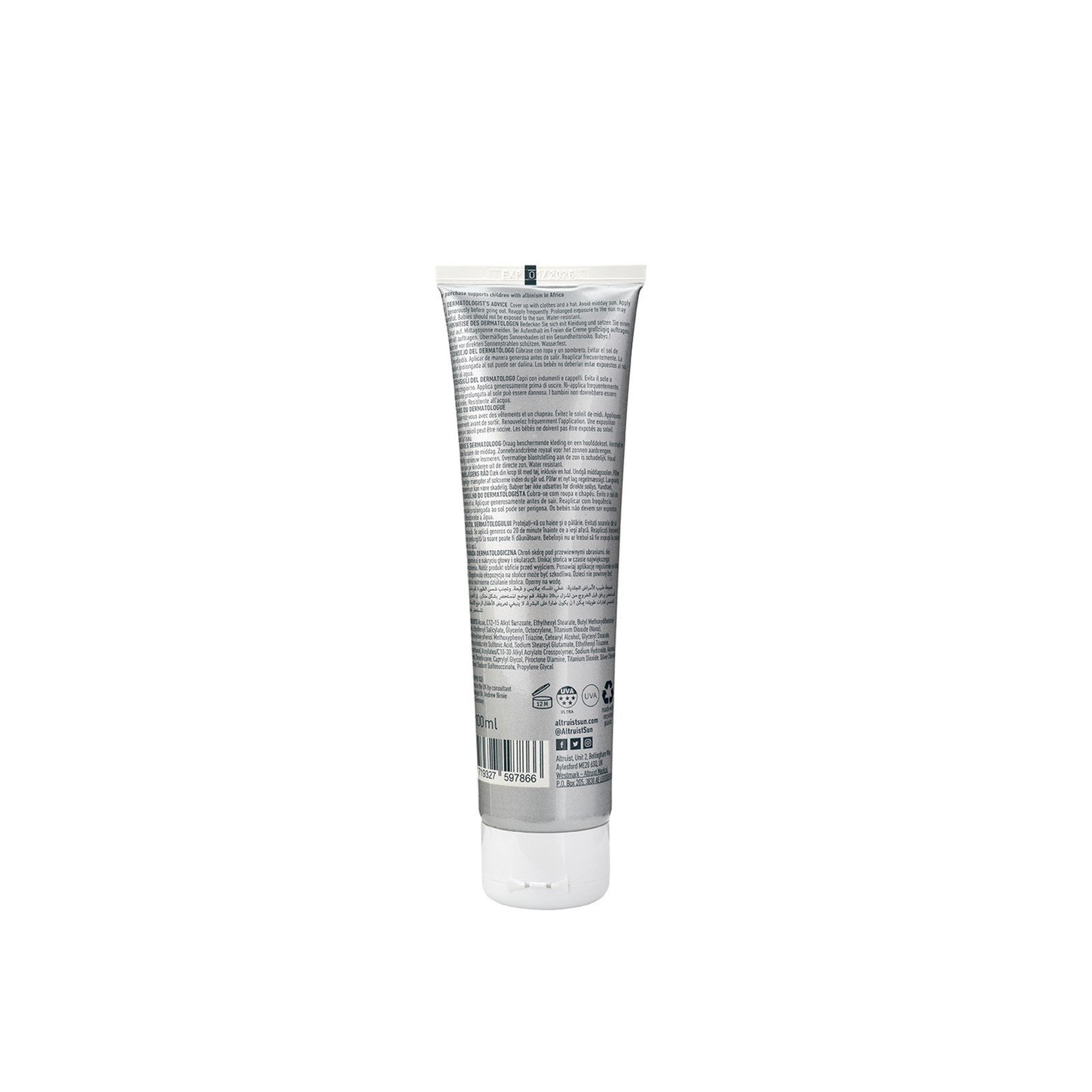Altruist Sunscreen SPF50 100ml