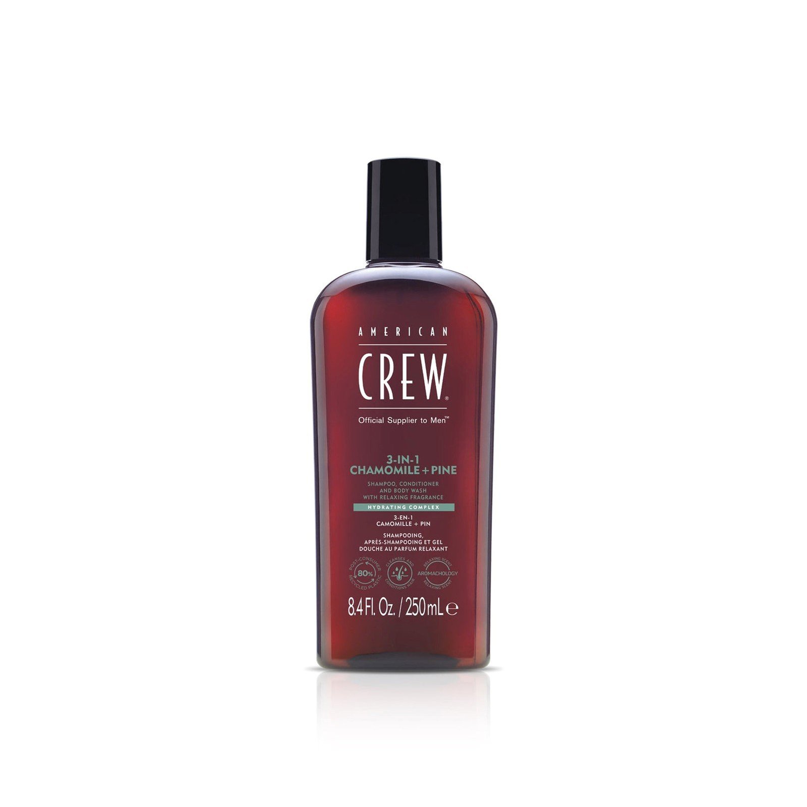 American Crew 3-In-1 Chamomile + Pine Shampoo, Conditioner and Body Wash 250ml (8.4floz)