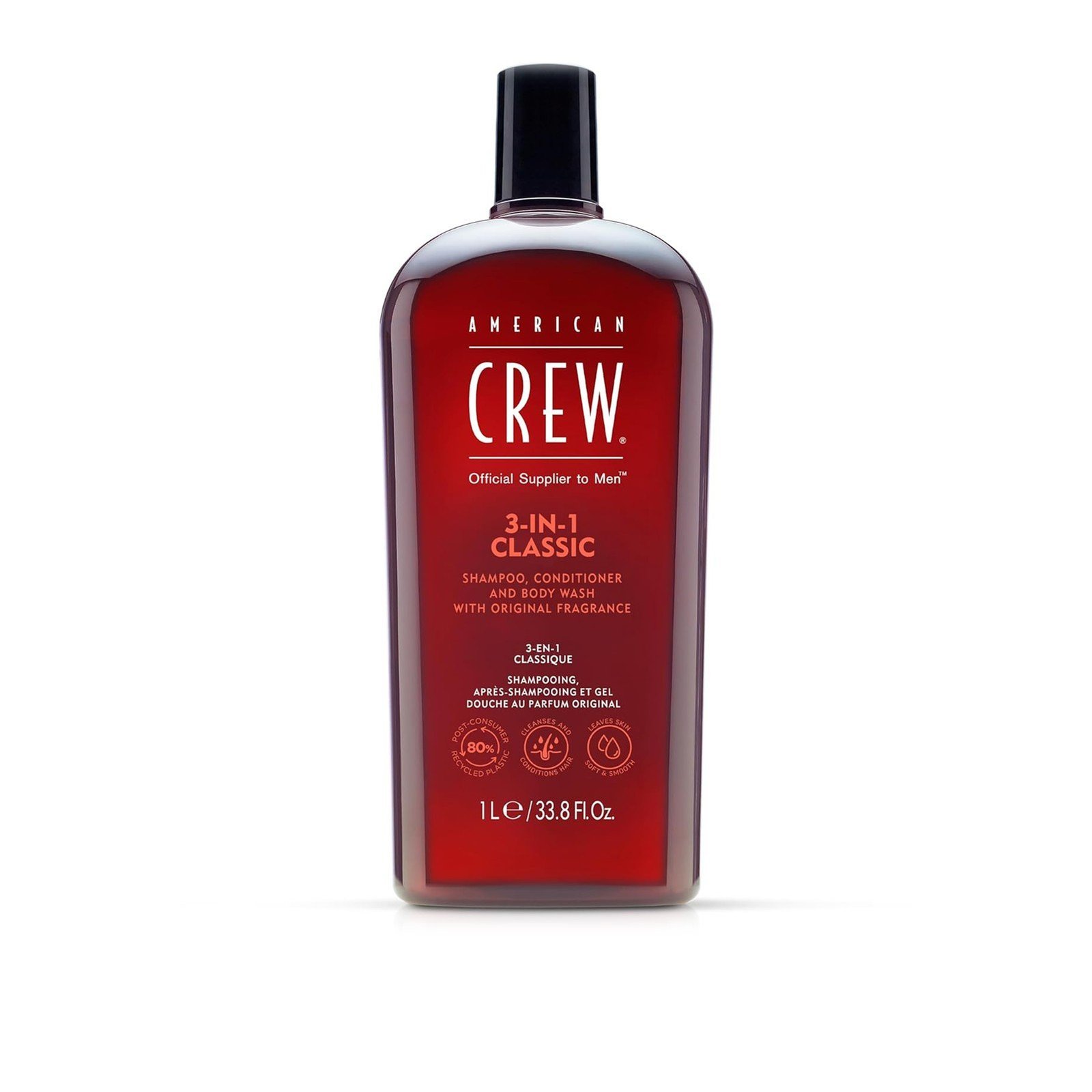 American Crew 3-In-1 Classic Shampoo, Conditioner and Body Wash 1L