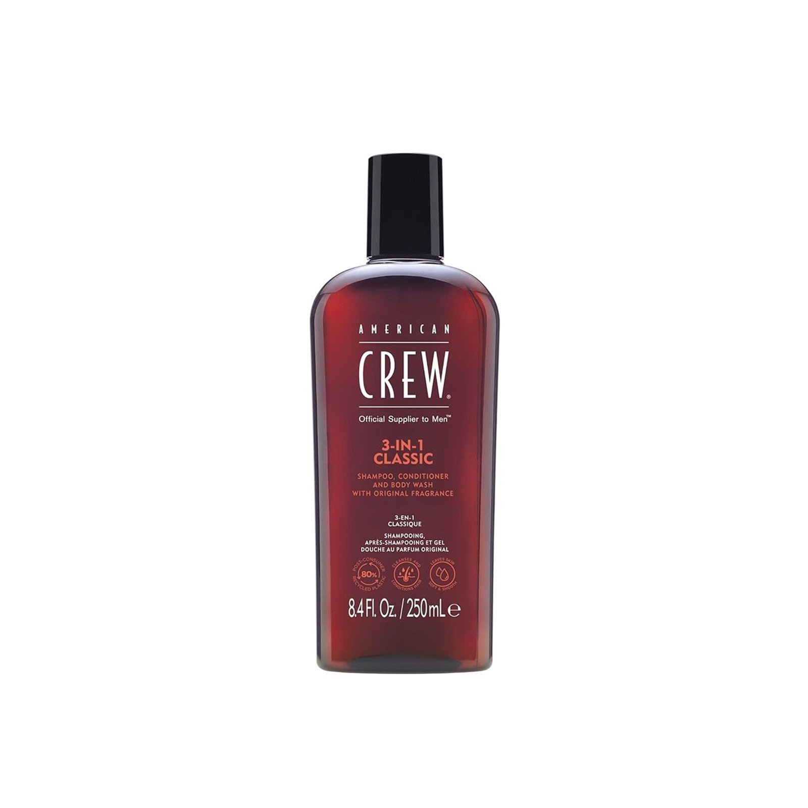 American Crew 3-In-1 Classic Shampoo, Conditioner and Body Wash 250ml