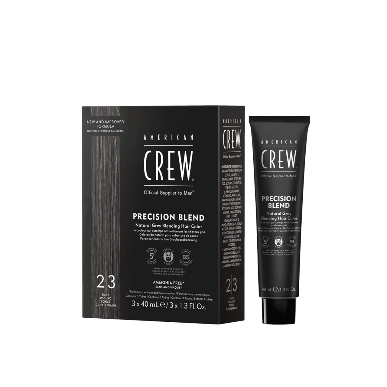 American Crew Precision Blend Hair Color 2/3 Dark 3x40ml