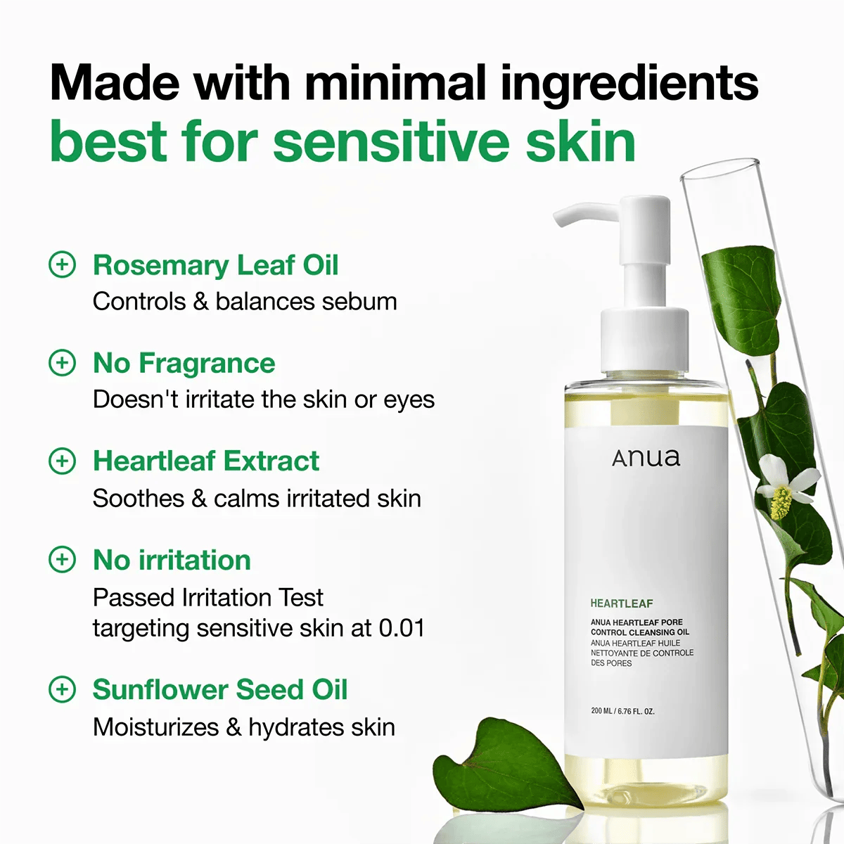 Anua Heartleaf Óleo de Limpeza Controlo de Poros 200ml
