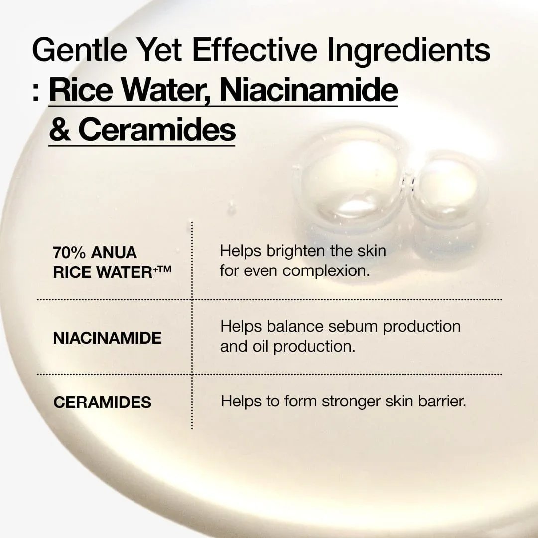 Anua Rice 70 Glow Milky Toner 250ml (8.45floz)