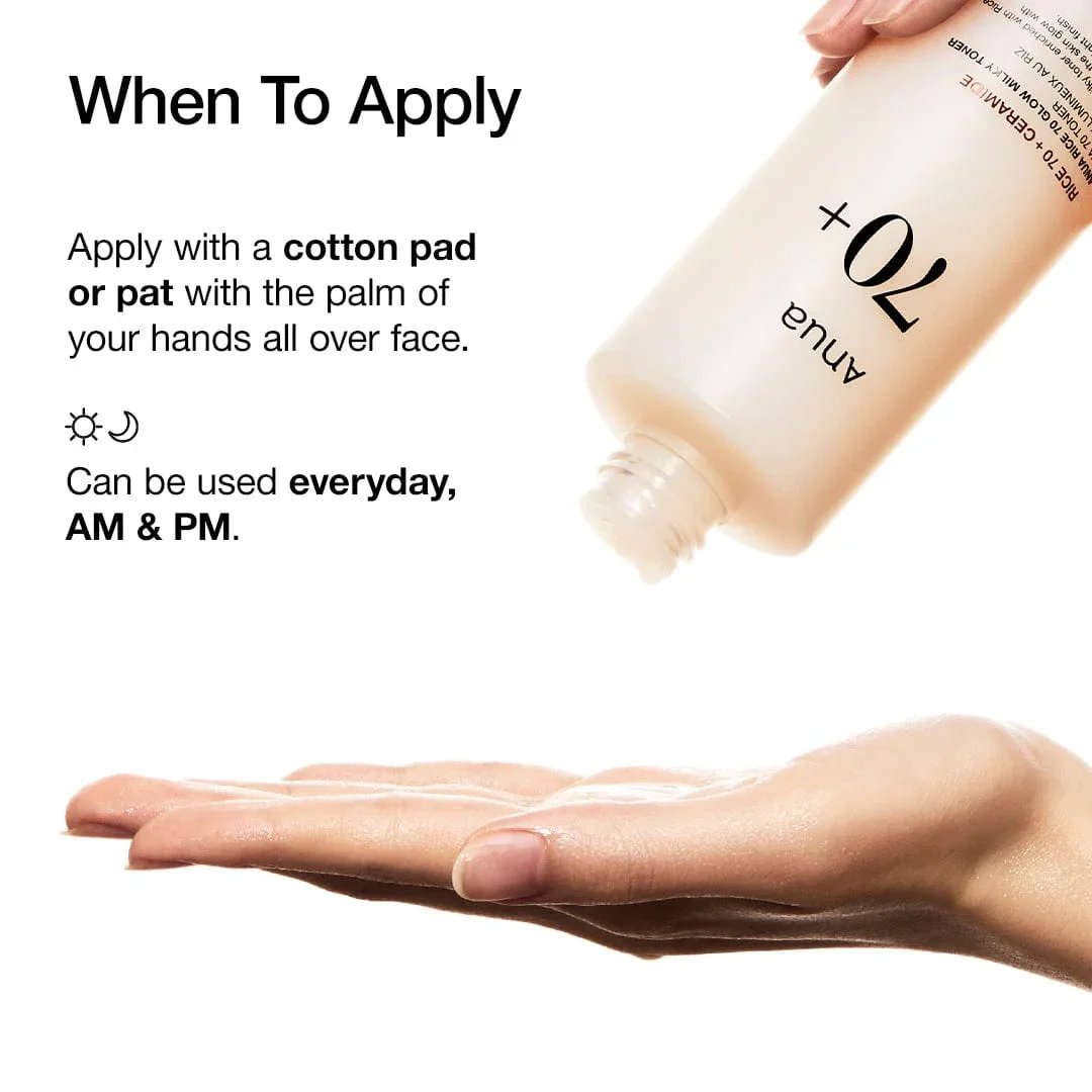 Anua Rice 70 Glow Milky Toner 250ml (8.45floz)